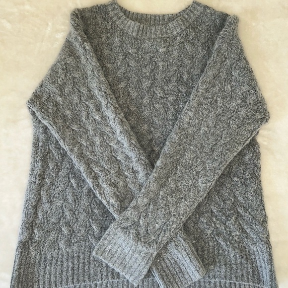 Comfy Grey Knit Sweater - Picture 3 of 3